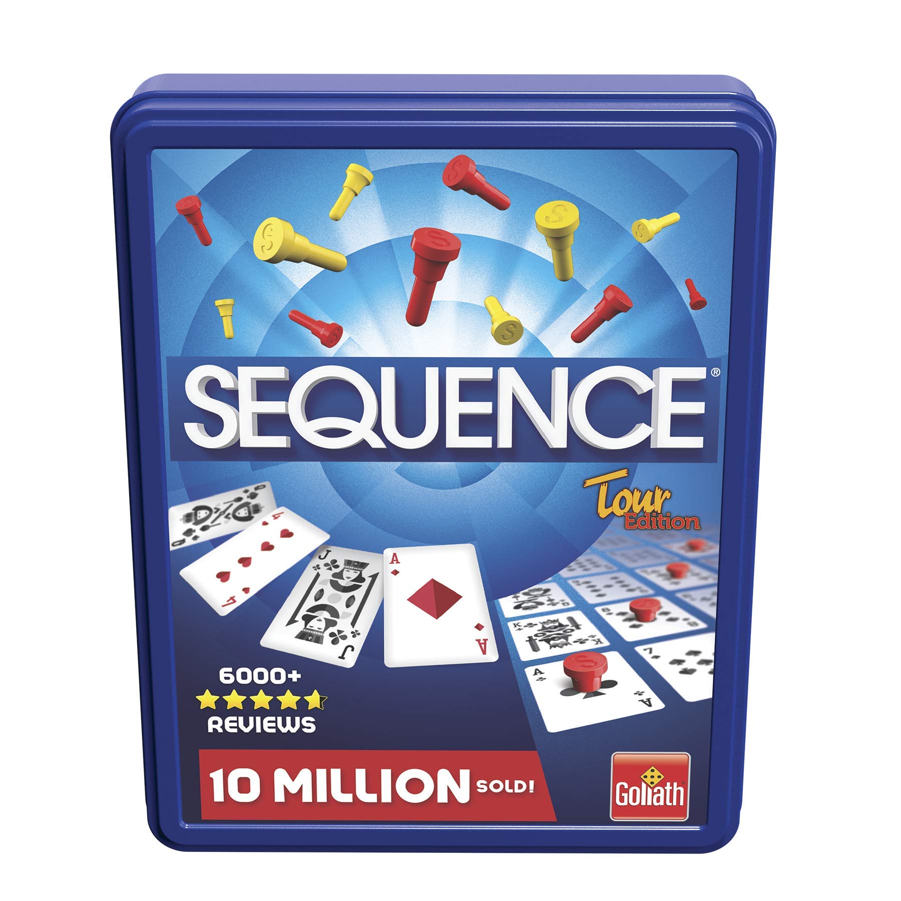 goliath-sequence-tour-edition-brettspiel-metalldose-kartenspiel-2-4-spieler image 1