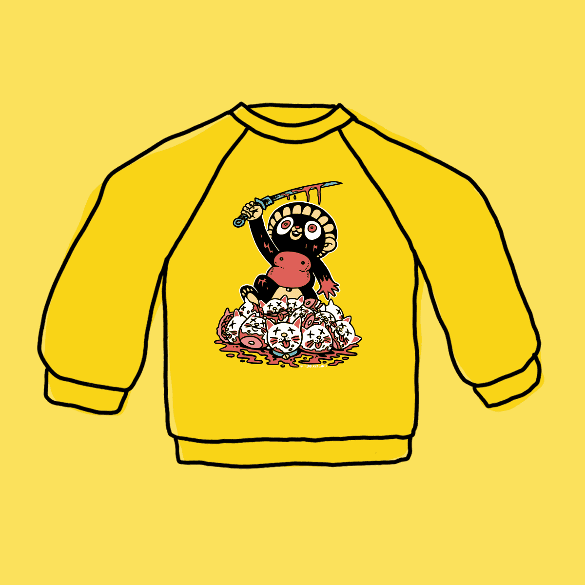 heldbergs-killer-tanuki-sweatshirt-schwarz-xl-bio-baumwolle image 7