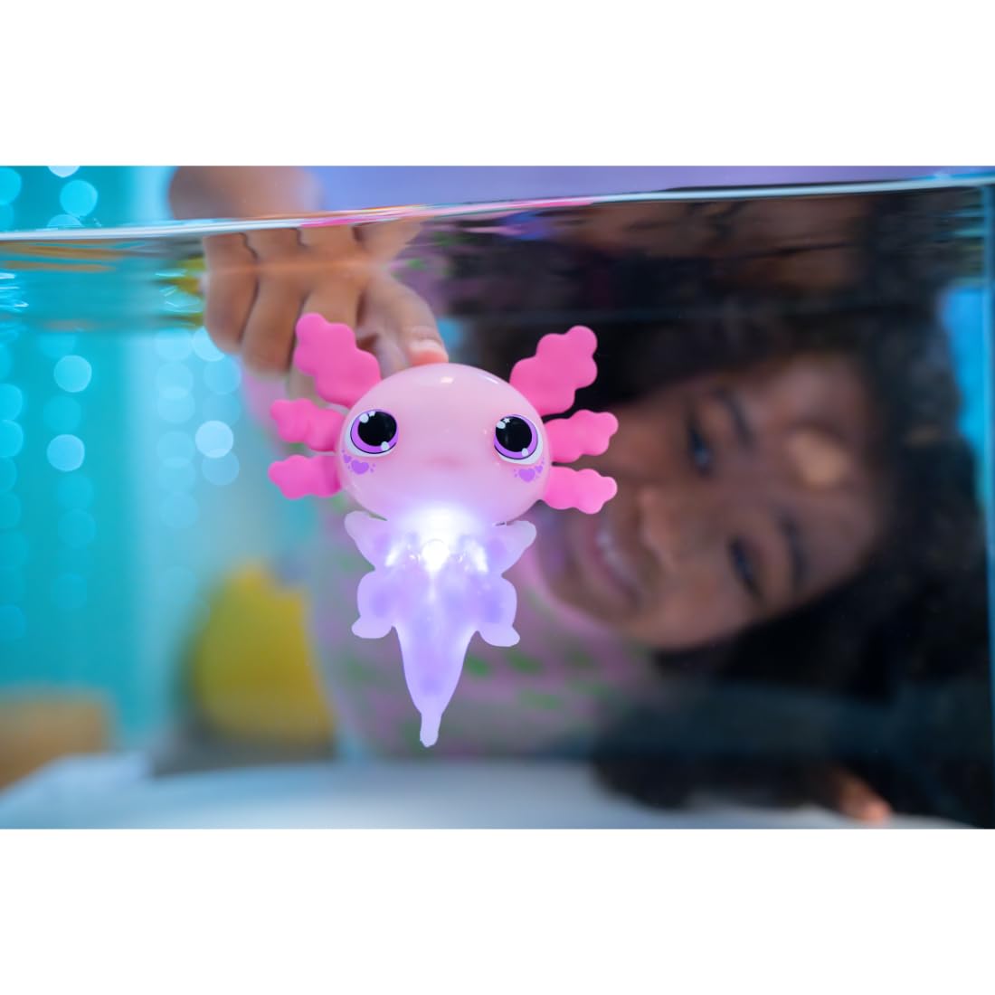 goliath-animagic-let-s-glo-axolotl-spielzeug-rosa-leuchtend-wasser image 5