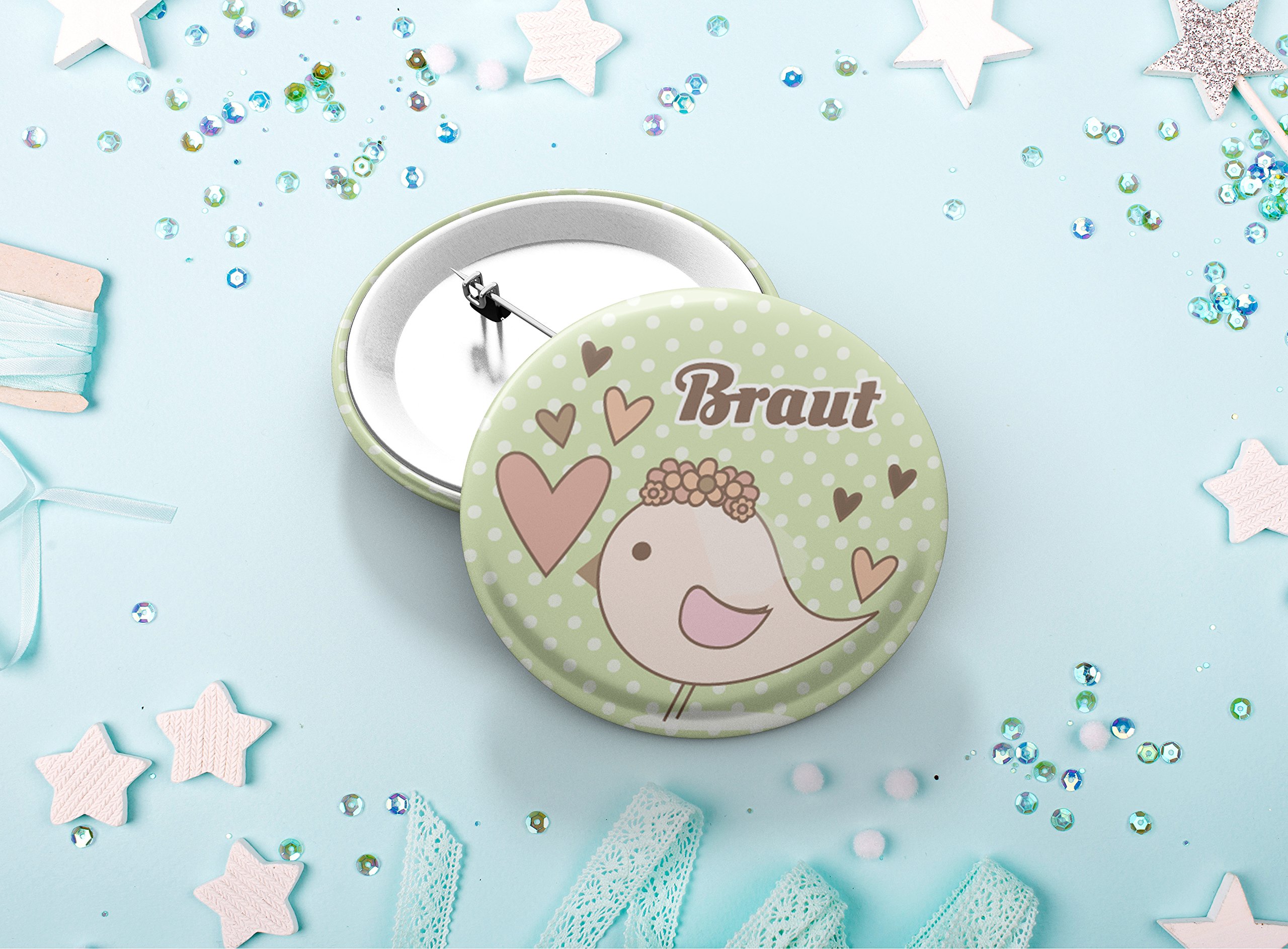 spielehelden-jga-frauen-buttons-vogelhochzeit-12er-set-rund image 2