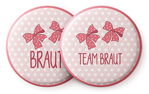 spielehelden-jga-frauen-buttons-schleife-pink-12er-set-braut image 7