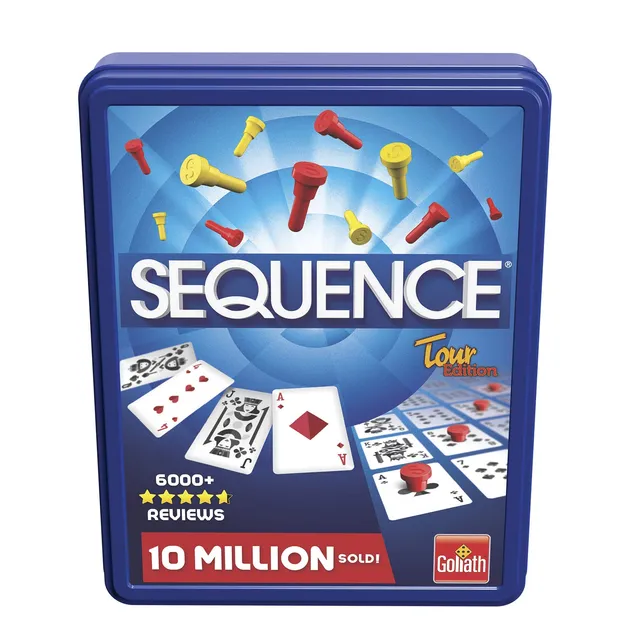 goliath-sequence-tour-edition-brettspiel-metalldose-kartenspiel-2-4-spieler image 1