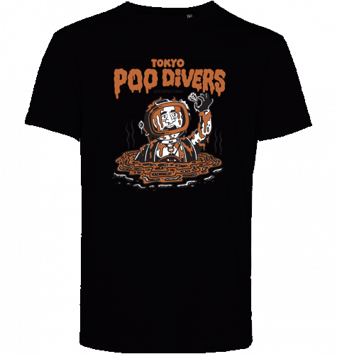 heldbergs-tokyo-poo-divers-t-shirt-bio-baumwolle-schwarz image 7