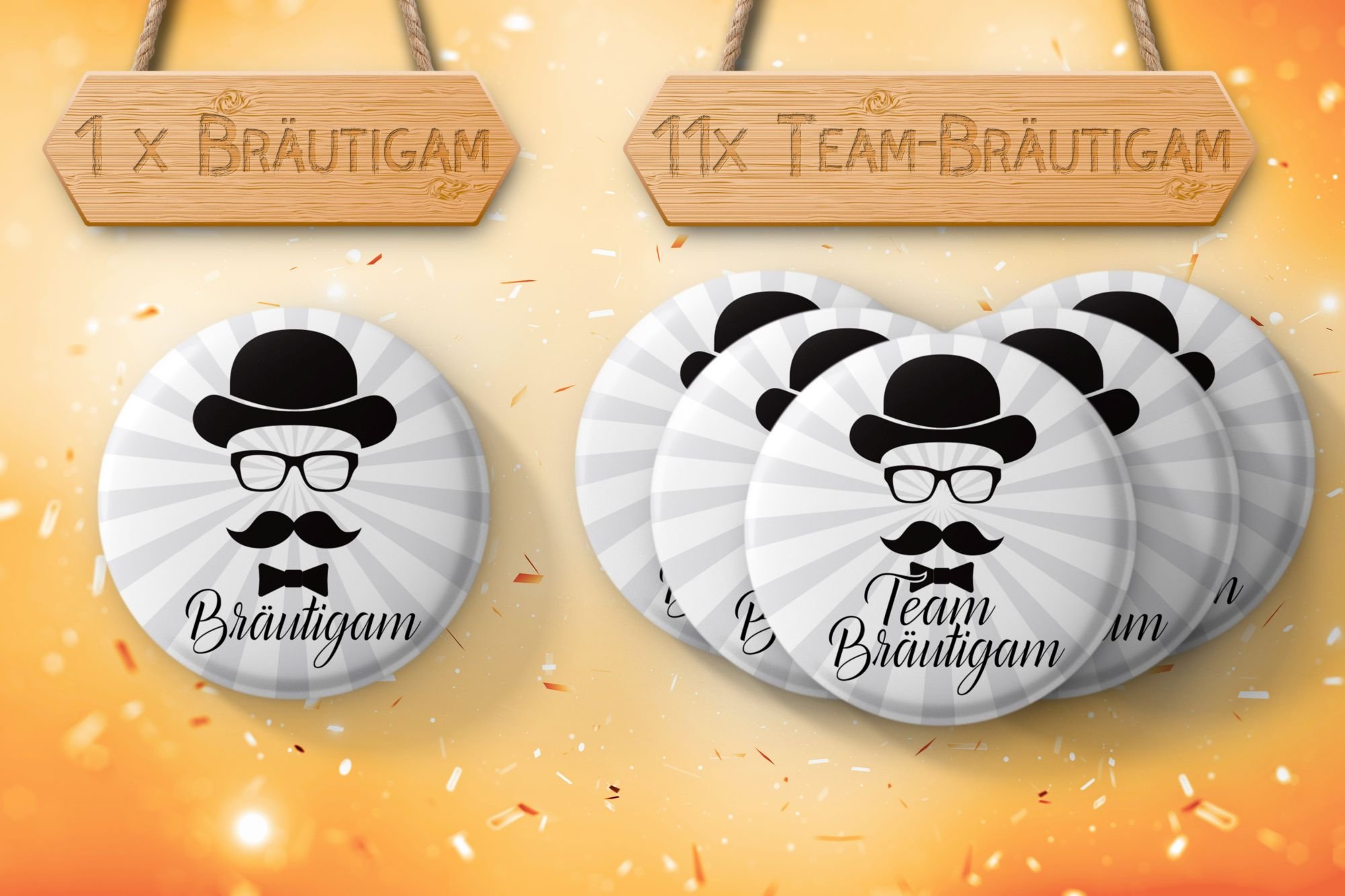 spielehelden-jga-m-nner-buttons-12er-set-schnauzer image 2