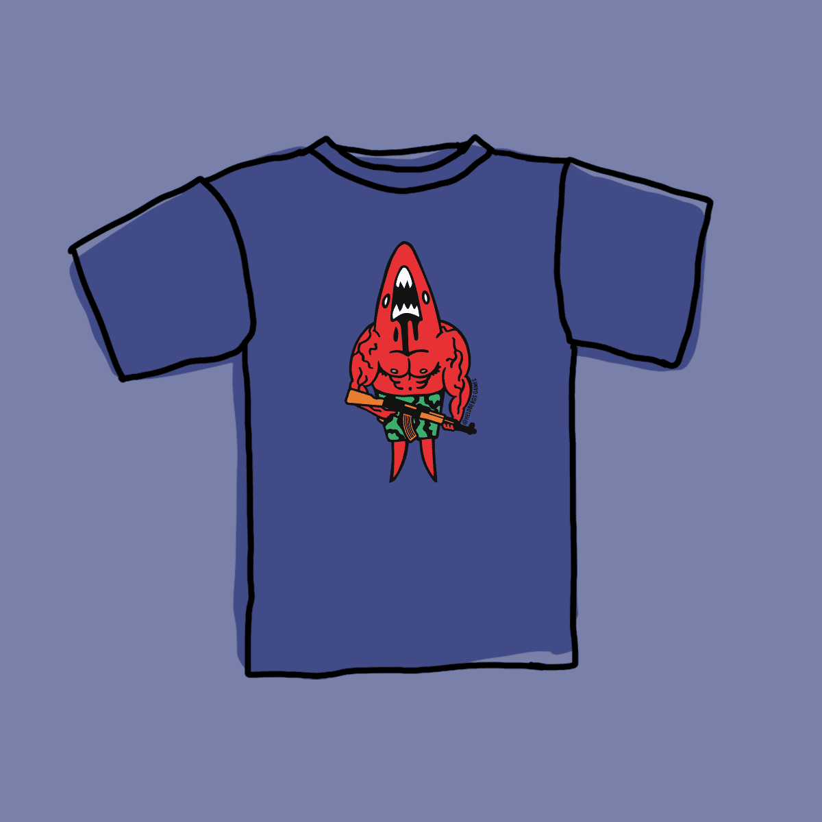 heldbergs-kalaschnihai-t-shirt-bio-baumwolle-navy-blue-l image 3