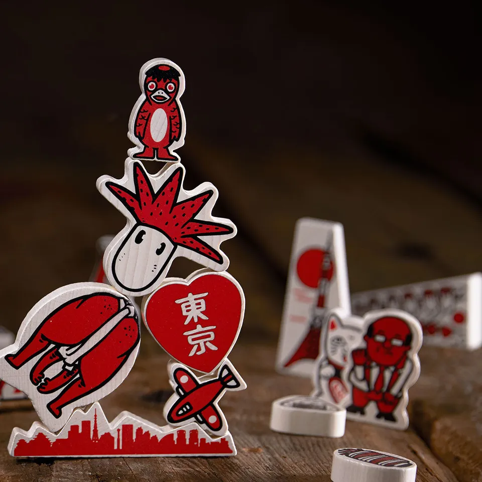heldbergs-spiele-little-tokyo-stapelspiel-holzfiguren-geschicklichkeit image 1