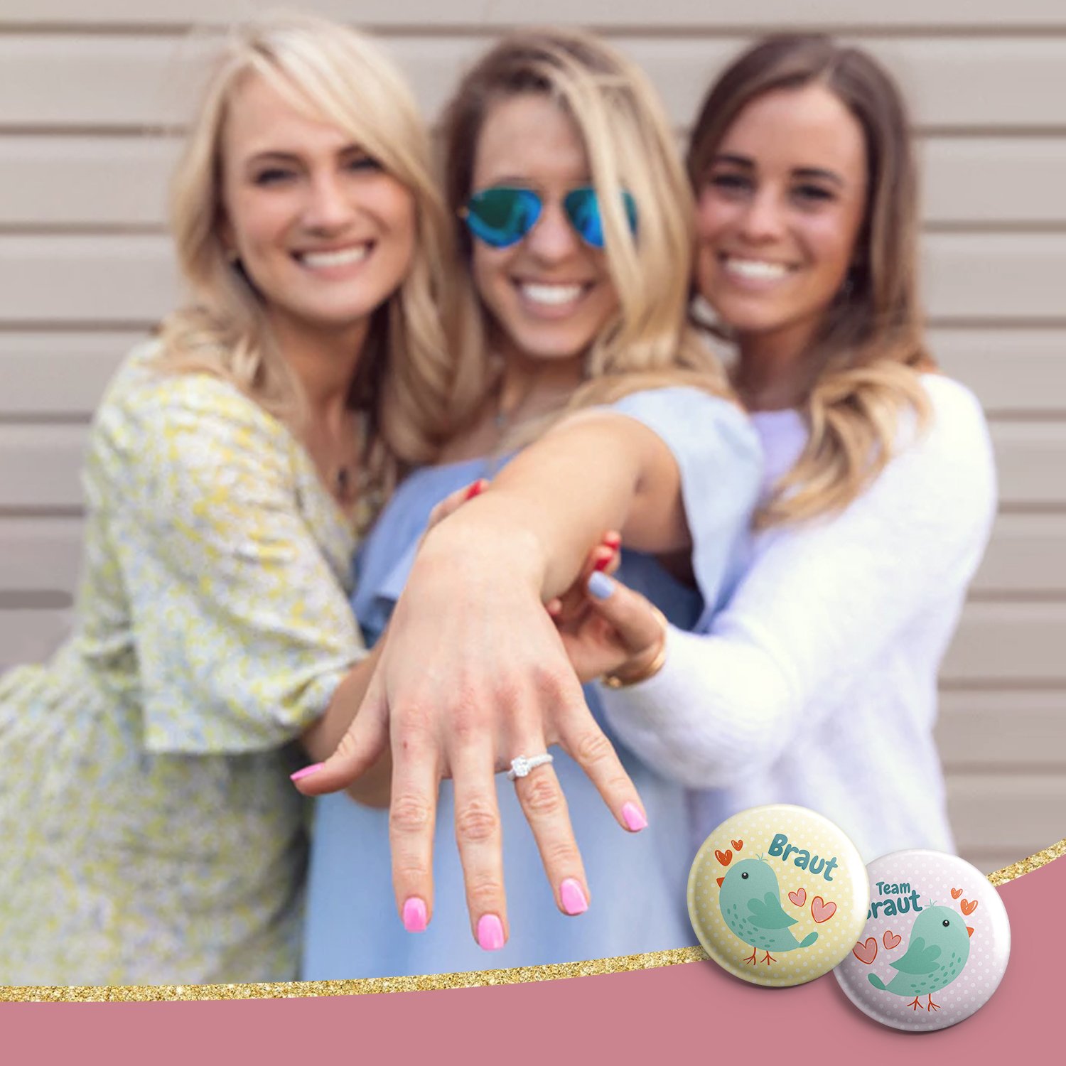 spielehelden-jga-frauen-vogelhochzeit-buttons-12er-set-56mm image 2