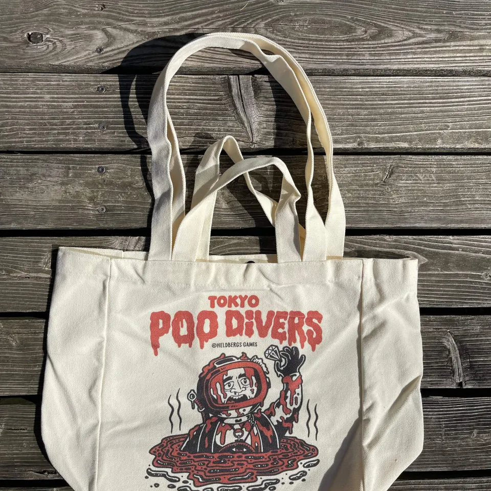 heldbergs-tokyo-poo-divers-tote-bag-stoffbeutel-baumwolle image 1