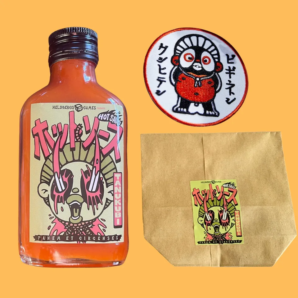 heldbergs-hot-sauces-tanukubi-hot-sauce-100-ml-mango-ghost-pepper image 1