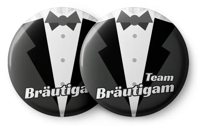 spielehelden-jga-m-nner-buttons-12er-set-anstecker-56mm-team-br-utigam image 1