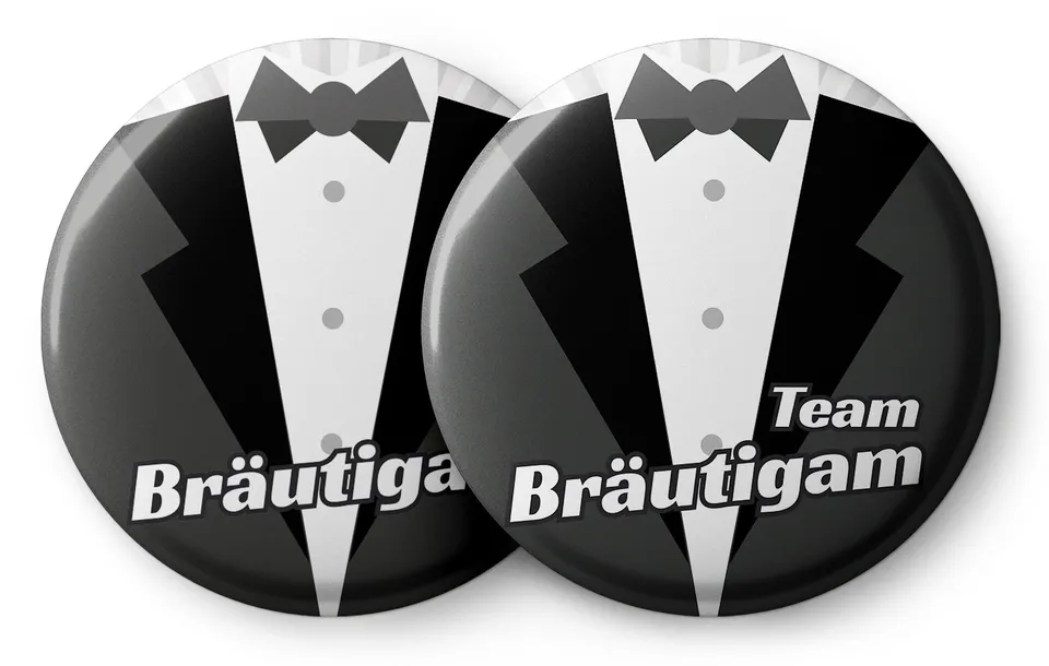 spielehelden-jga-m-nner-buttons-12er-set-anstecker-56mm-team-br-utigam image 1