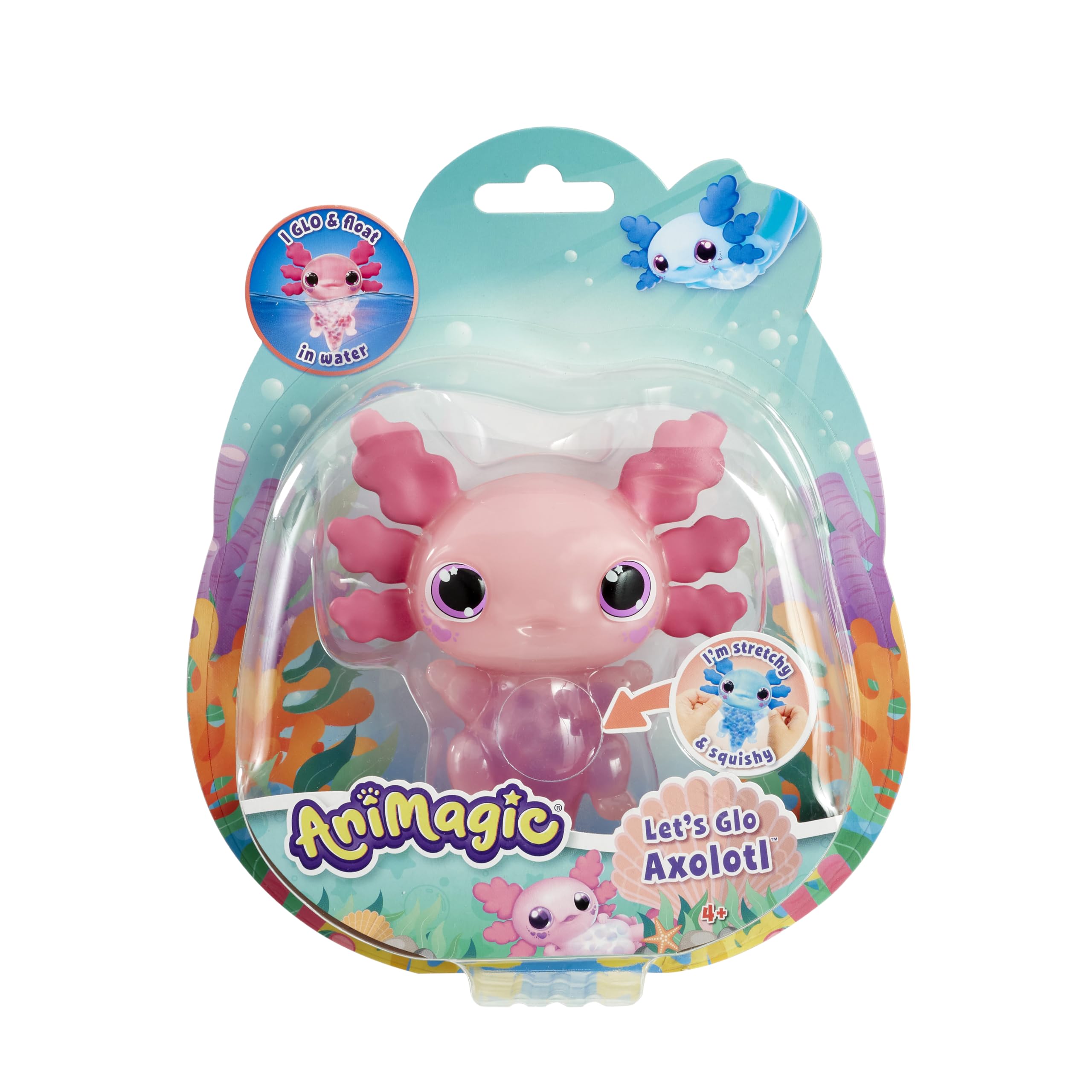 goliath-animagic-let-s-glo-axolotl-spielzeug-rosa-leuchtend-wasser image 1