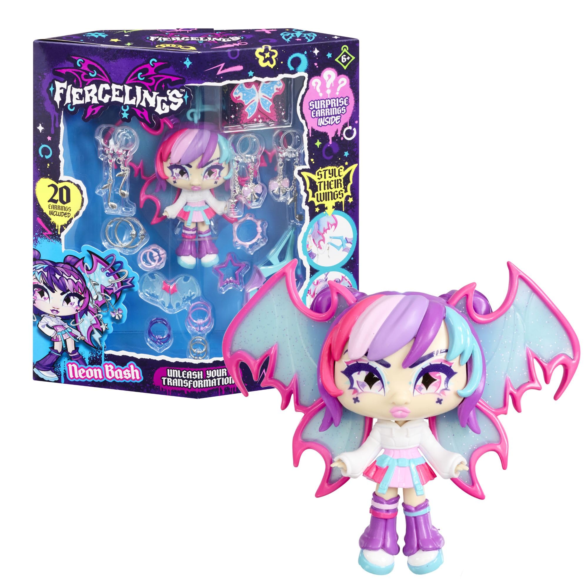 goliath-fiercelings-neon-bash-deluxe-puppe-schl-sselanh-nger-20-teile image 1