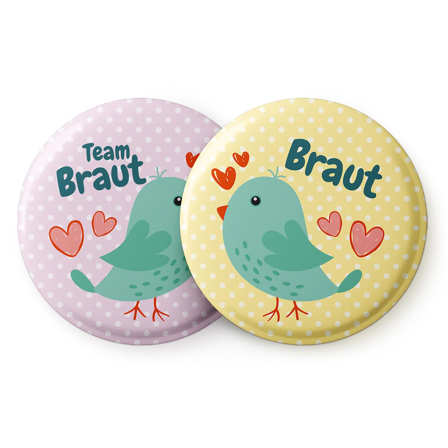 spielehelden-jga-frauen-vogelhochzeit-buttons-12er-set-56mm image 1