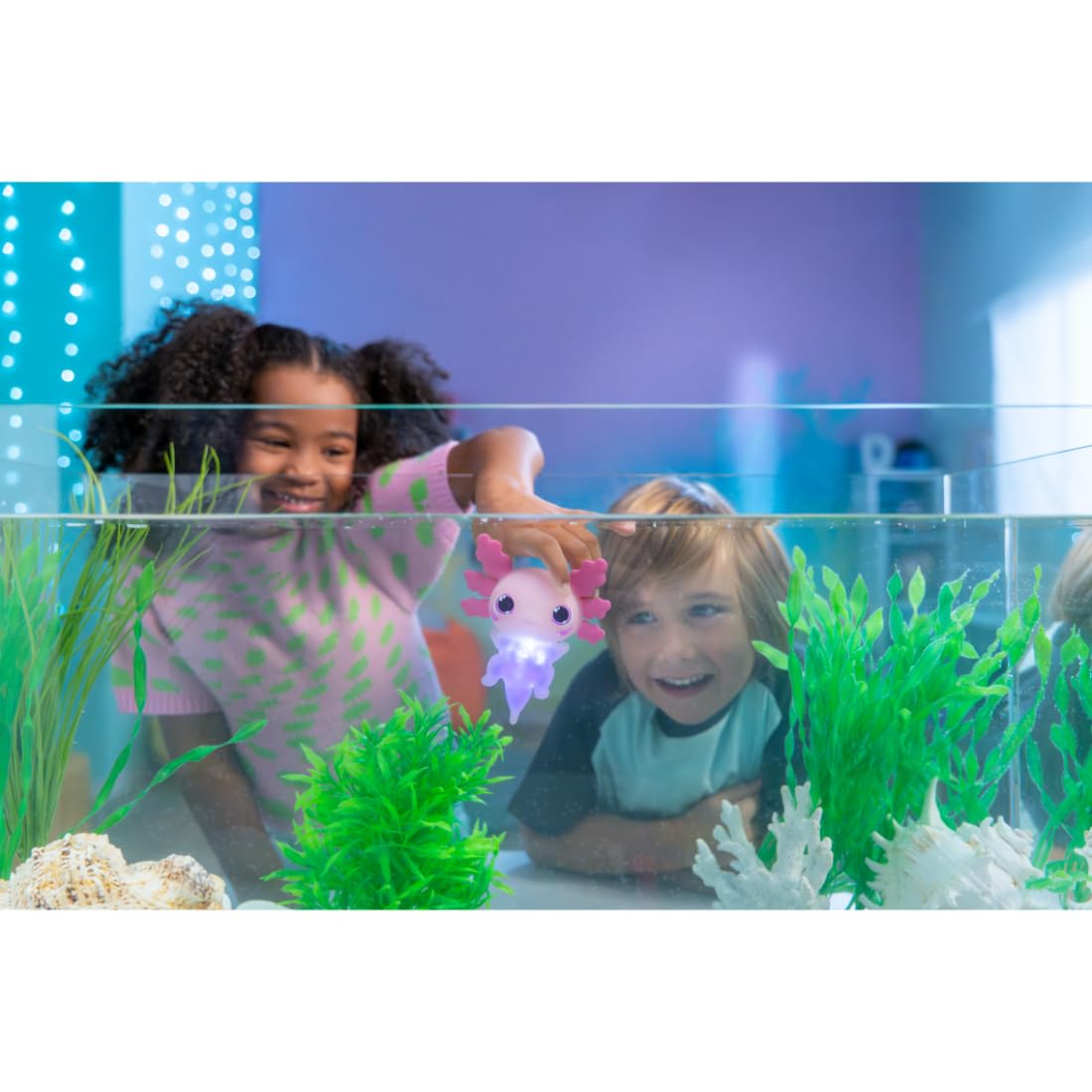 goliath-animagic-let-s-glo-axolotl-spielzeug-blau-leuchtend-wasser image 3