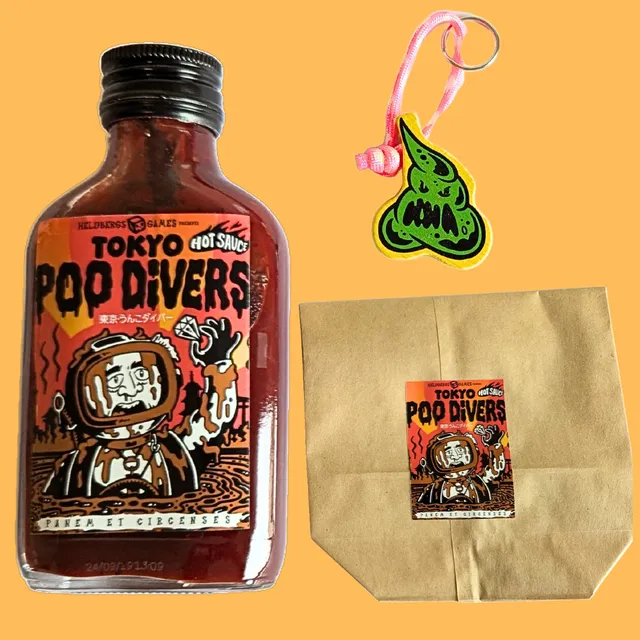 heldbergs-tokyo-poo-divers-hot-sauce-carolina-reaper-vegan image 1