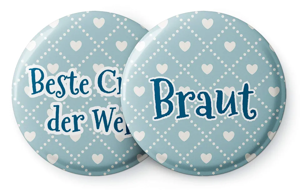 spielehelden-jga-frauen-12er-buttons-braut-beste-crew-der-welt image 1