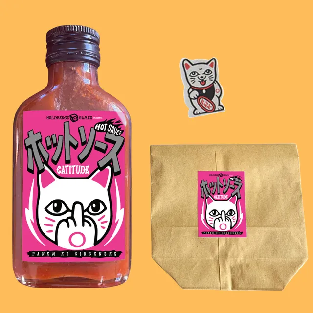 heldbergs-catitude-maneki-neko-hot-sauce-curry-vegan image 1