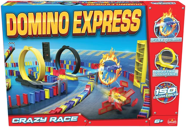 goliath-domino-express-crazy-race-dominospiel-150-teile-autos image 1