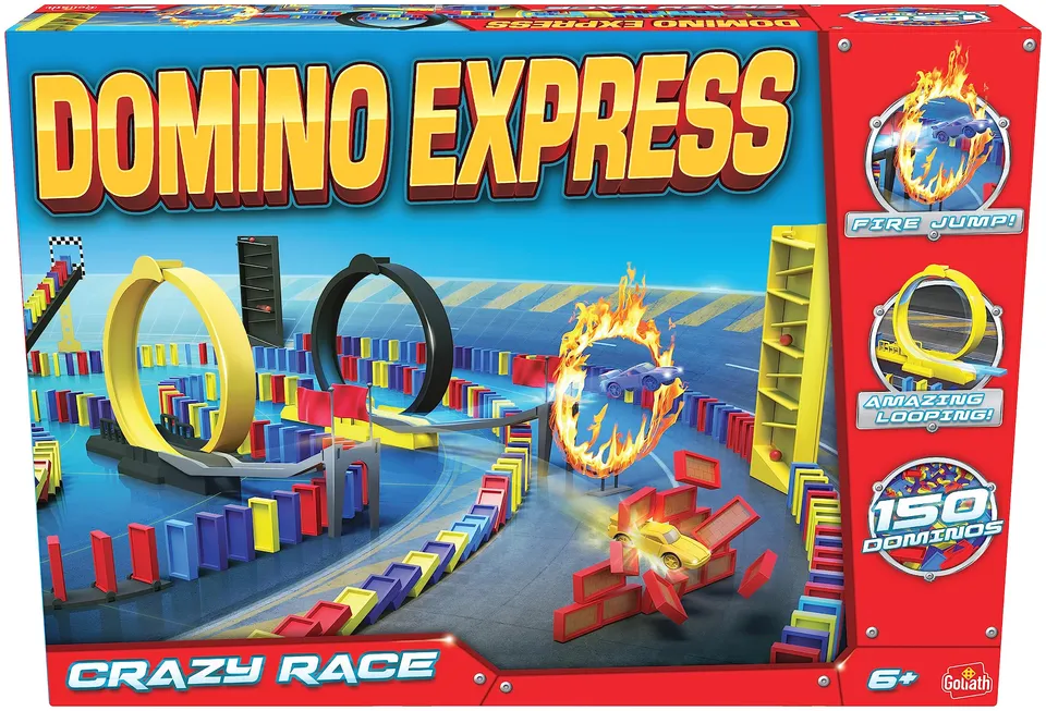 goliath-domino-express-crazy-race-dominospiel-150-teile-autos image 1