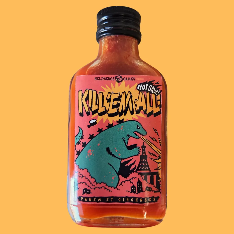 heldbergs-hot-sauces-kill-em-all-hot-sauce-100-ml-mango-kaiju image 1