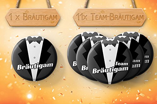 spielehelden-jga-m-nner-buttons-12er-set-anstecker-56mm-team-br-utigam image 5