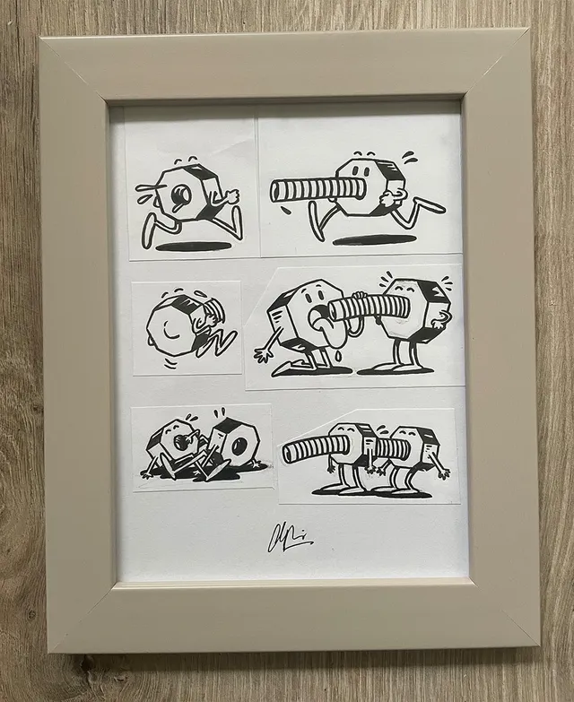 heldbergs-love-hotel-manager-original-art-schrauben-muttern-a5 image 1