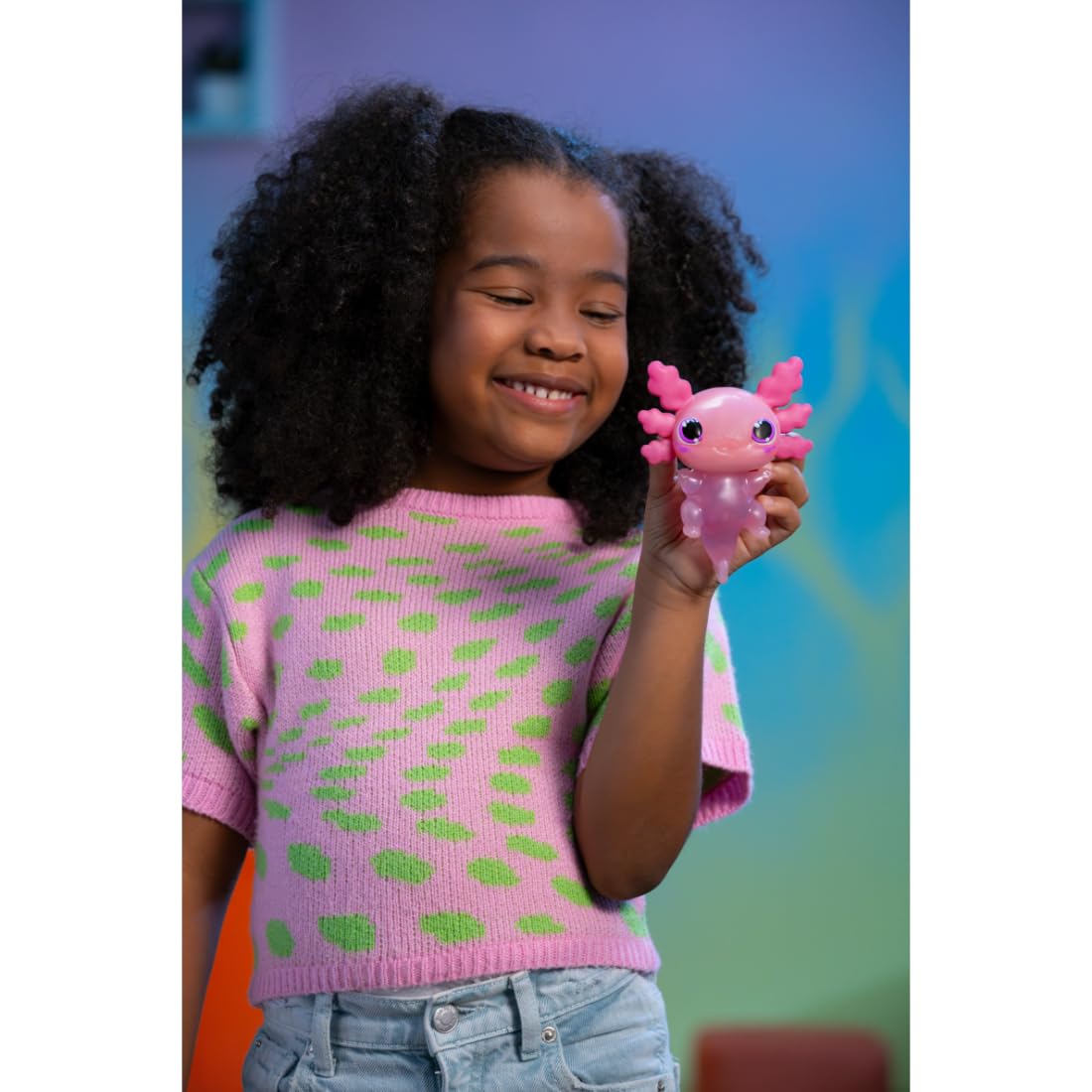 goliath-animagic-let-s-glo-axolotl-spielzeug-rosa-leuchtend-wasser image 4