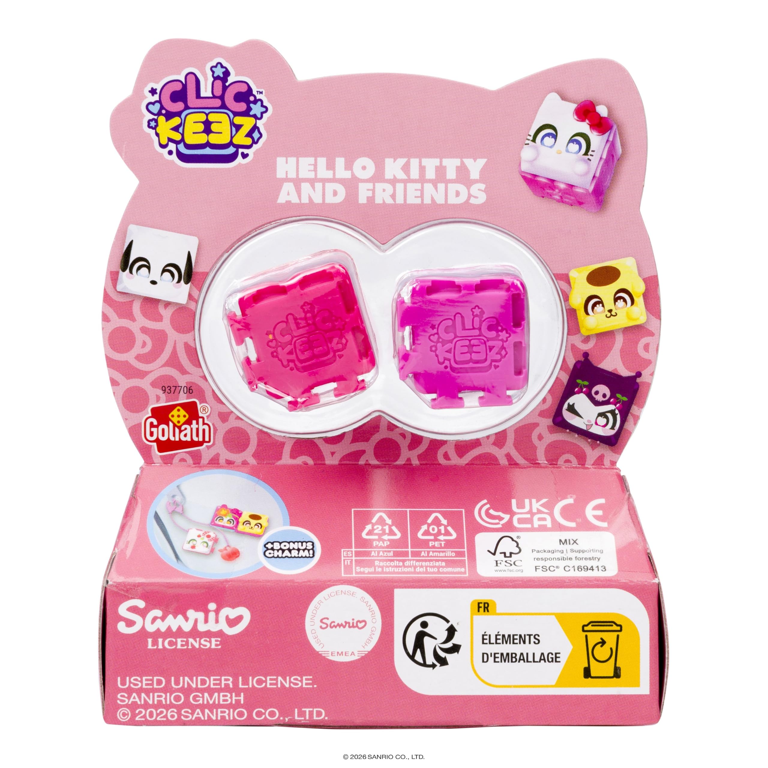 goliath-clickeez-hello-kitty-and-friends-3er-pack-keycaps-fidget image 4