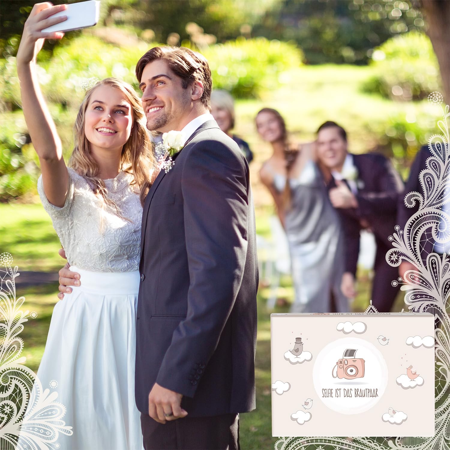 spielehelden-hochzeit-selfie-ist-das-brautpaar-hochzeitsspiel-55-karten image 2