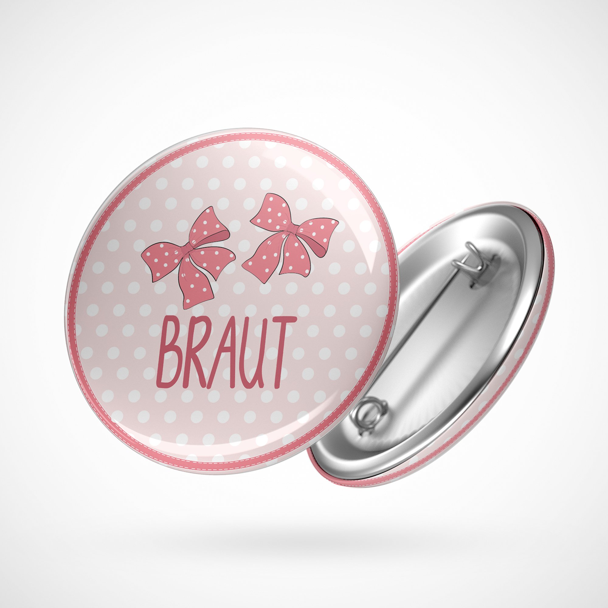 spielehelden-jga-frauen-buttons-schleife-pink-12er-set-braut image 4