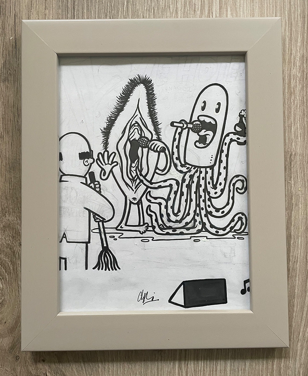 heldbergs-love-hotel-manager-karaoke-originalzeichnung-a5-einzeln image 1