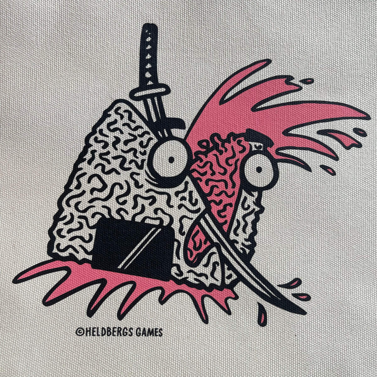 heldbergs-namaonigiri-tote-bag-oliv-35x35-canvas image 2